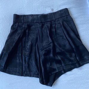 Black Satin Zara Shorts